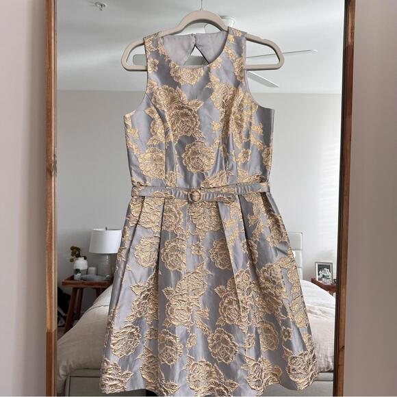 Eliza J Dresses & Skirts - Blue and Gold Floral Dress